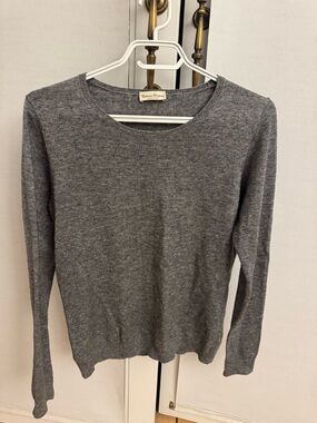 Cashmere Heather Gray Crewneck Sweater